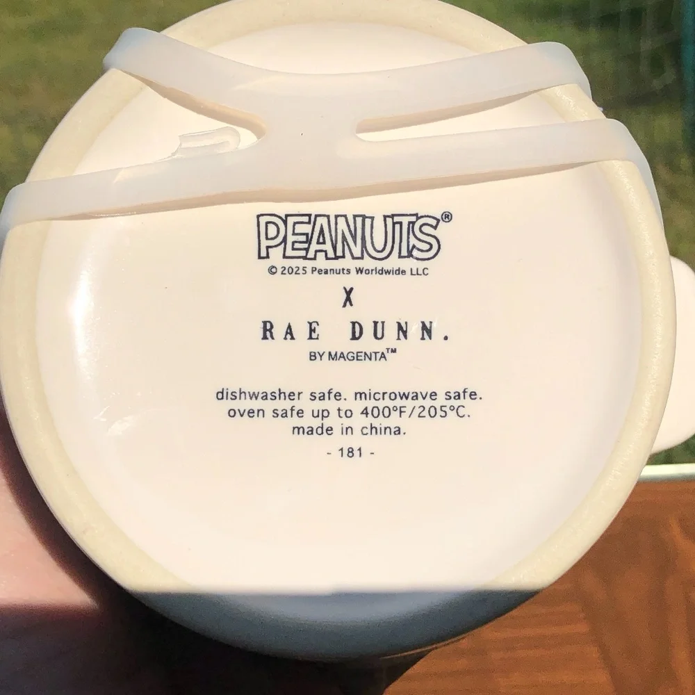 NWT Rae Dunn Peanuts Snoopy Sweater Weather Mini Baker Baking Dish w/ Acorn Lid